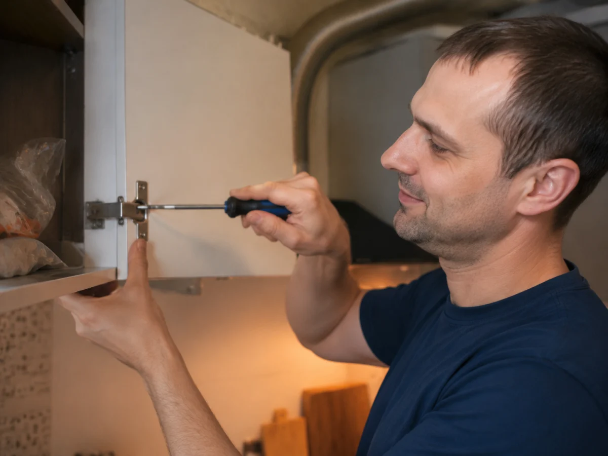 Ремонт и перетяжка: мастер за работой